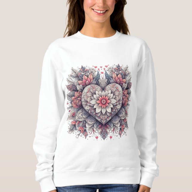 🌹 💘 Mandala von 🌷 ❤️ Sweatshirt (Vorderseite)