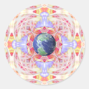 Mandala von Weltfrieden Stickers