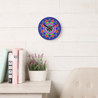 Mandala Wall Clock, 8" runder Acrylic Runde Wanduhr