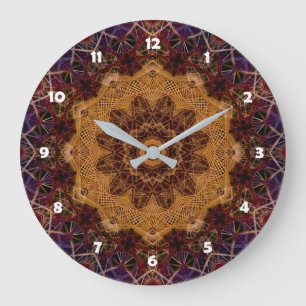 Mandala Wall Clock Große Wanduhr