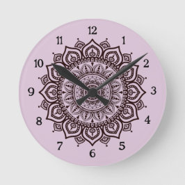 Mandala-Wanduhr Elegante spirituelle Heimdekoratio Runde Wanduhr