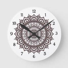 Mandala-Wanduhr Elegante spirituelle Heimdekoratio Runde Wanduhr