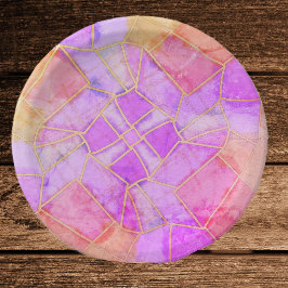 Mandala warme Kreide Skizze Pappteller