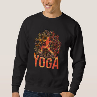 Mandala Warrior Pose Yoga Sweatshirt