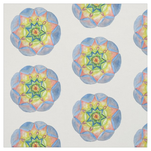 Mandala Watercolor Baumwolle (56" Breite) Stoff (Muster)
