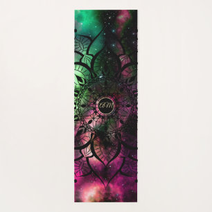 Mandala Watercolor Nebula Initials Yogamatte