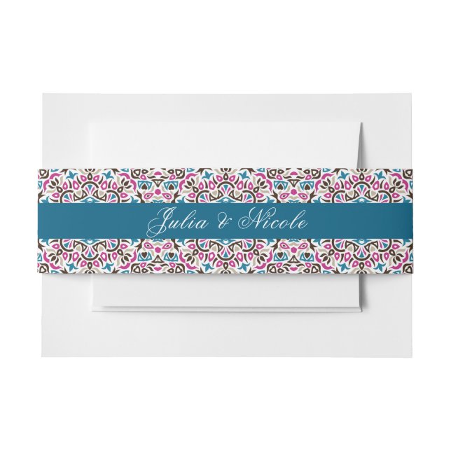 Mandala Wedding Einladungsbanderole (Vorderseite Beispiel)