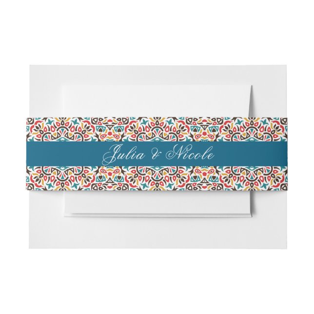 Mandala Wedding Einladungsbanderole (Vorderseite Beispiel)