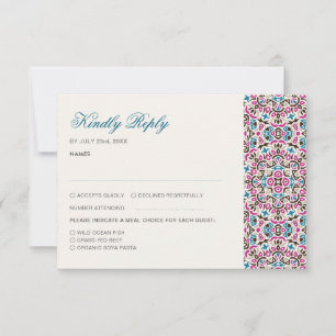 Mandala Wedding RSVP Karte