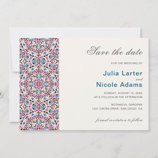 Mandala Wedding Save The Date (Vorderseite)