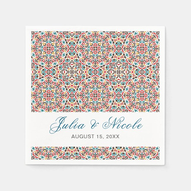 Mandala Wedding Serviette (Vorderseite)