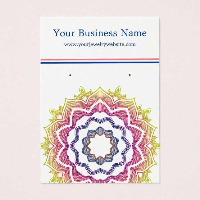 Mandala White Earring (Vorderseite)