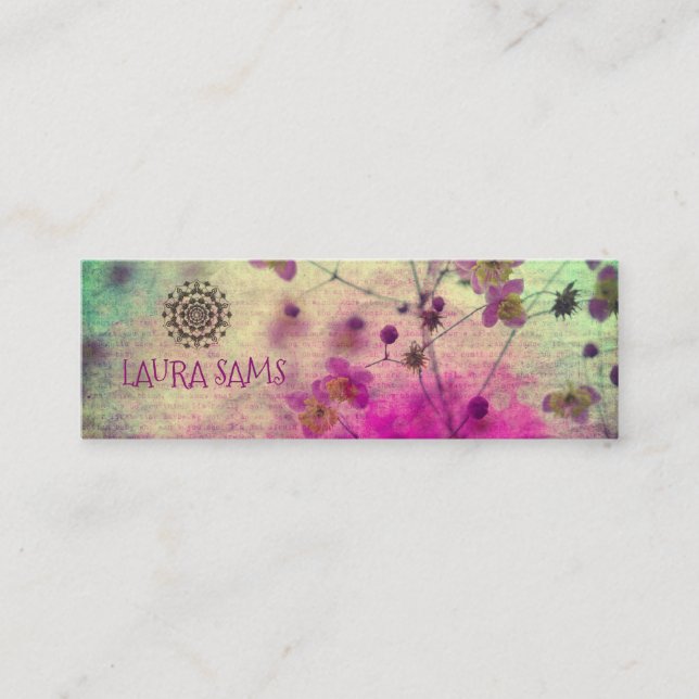 Mandala Wildblume Feminine Visitenkarte (Vorderseite)