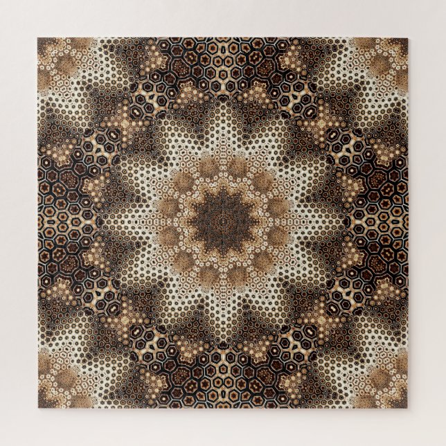 Mandala with Hexagonal Elements Puzzle (Vertikal)