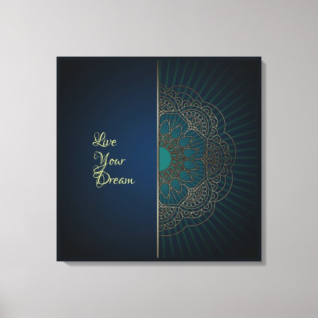 Mandala - Wrapped Canvas Leinwanddruck (Vorderseite)