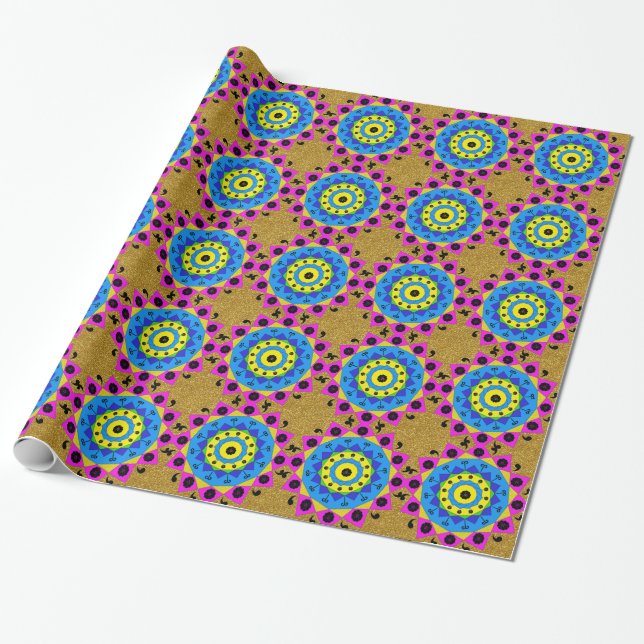 Mandala Wrapping Paper Geschenkpapier (Ungerollt)