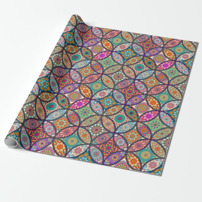 Mandala Wrapping Paper Geschenkpapier (Ungerollt)