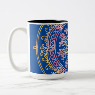 Mandala-Wurfkissen Zweifarbige Tasse