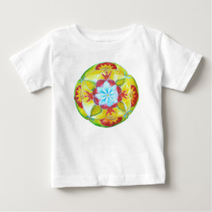 Mandala <Yellow Round handgemalt Mandala Baby T-shirt