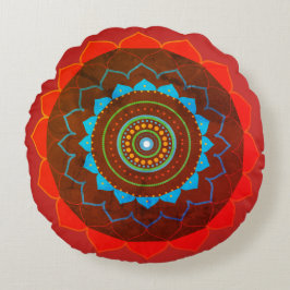 Mandala-Yoga-Geschenk Foto-Rundkissen Rundes Kissen