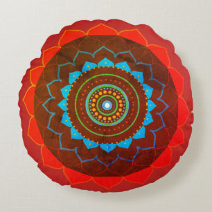 Mandala-Yoga-Geschenk  Foto-Rundkissen Rundes Kissen