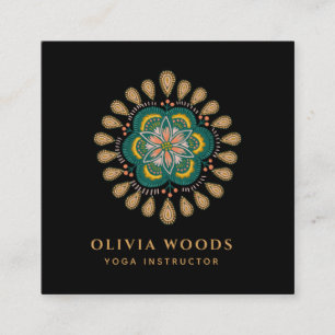 Mandala Yoga-Lehrer Quadratische Visitenkarte
