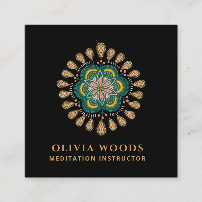 Mandala Yoga Visitenkarte (Vorderseite)