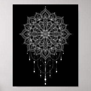Mandala Zen Kunst Botanische Sukkulente Spirituell Poster