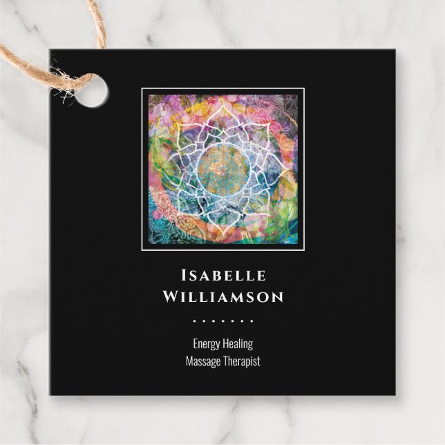 Mandala Zen Reiki Yoga Massage Sacro Spirituelle Geschenkanhänger (Vorderseite)