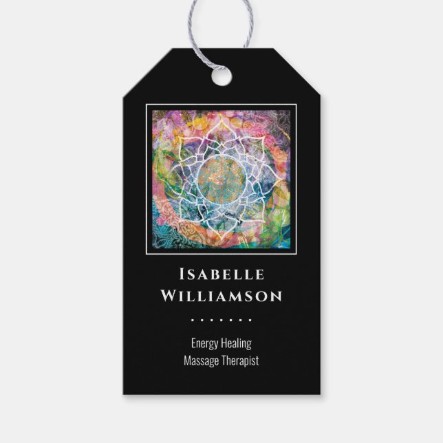 Mandala Zen Reiki Yoga Massage Sacro Spirituelle Geschenkanhänger (Vorderseite)