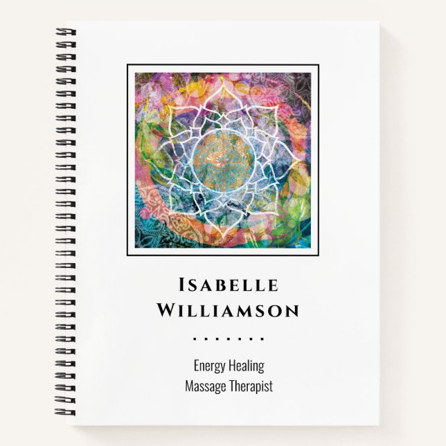 Mandala Zen Reiki Yoga Massage Sacro Spirituelle Notizbuch (Vorderseite)