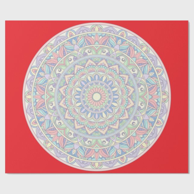 Mandala Zen Yoga Spiritual  Geschenkpapier (Flach)