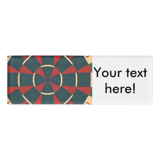 Mandalaic kaleidoscope namenschild (Vorderseite)