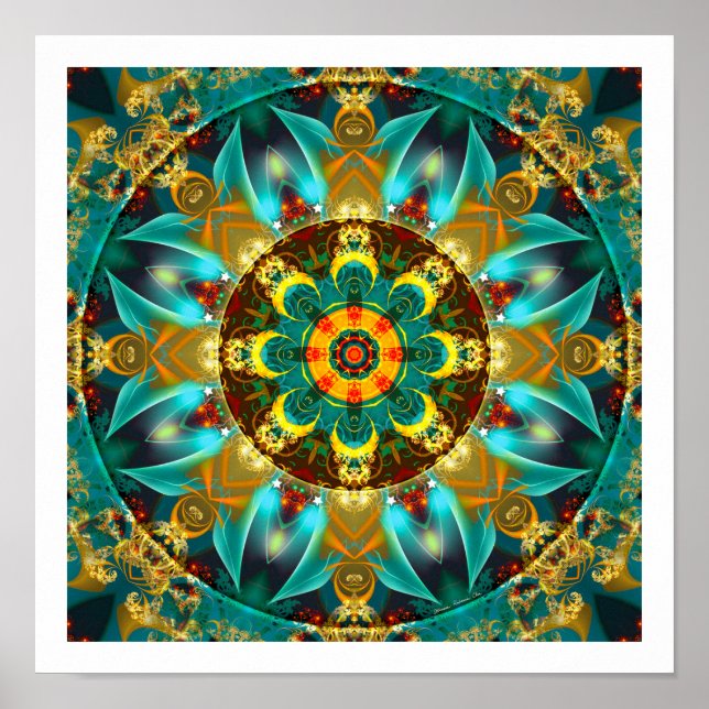Mandalas aus der Tiefe der Liebe 26 Print Poster (Vorne)