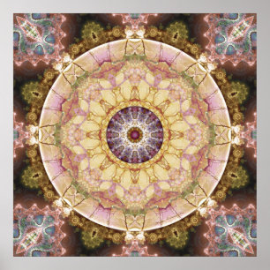 Mandalas des 2-Posters des Herzens der Veränderung Poster