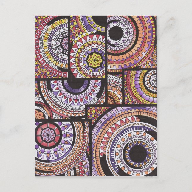 Mandalas GraphiZen Postkarte (Vorderseite)