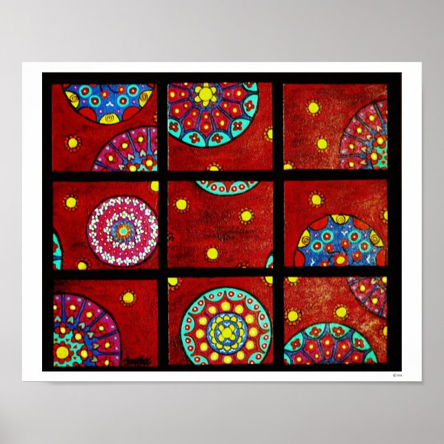Mandalas in Bewegung Poster (Vorne)