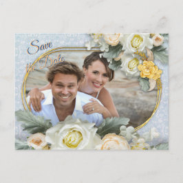 Mandalas in Blau, Rosa und Weiß Ankündigungspostkarte