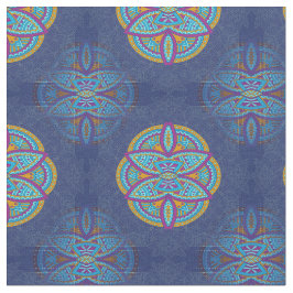 Mandalas in gemischten Blue-Wiederholmustern Stoff