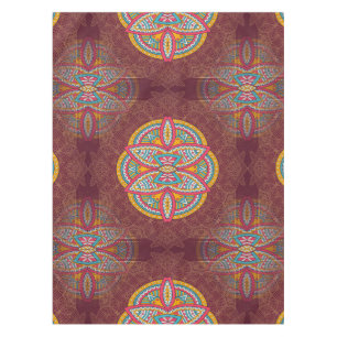Mandalas mit gemischten Maroon-Wiederholmustern Tischdecke