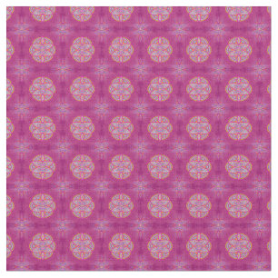 Mandalas mit rosa gemischten Wiederholmustern Stoff