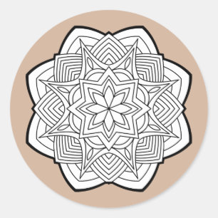 Mandalas Runder Aufkleber