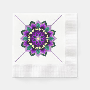 Mandalase, Dekorationen, Rundmuster, Ovale, Serviette