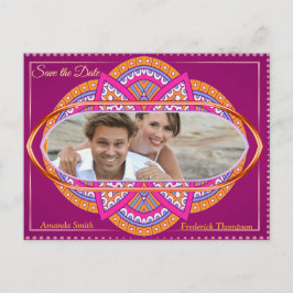 Mandalase in Cerise Pinks & Bearbeitungswiederholm Ankündigungspostkarte