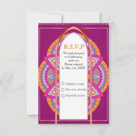 Mandalase in Cerise Pinks & Bearbeitungswiederholm RSVP Karte
