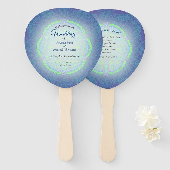 Mandalase in gemischtem Niederländisch Fächer (Vorne und Hinten)