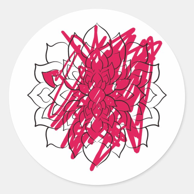 Mandalase sind so entspannend... runder aufkleber (Vorderseite)