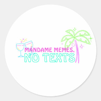 Mándame Memes, No Text Neon Hispanic Heritage Runder Aufkleber