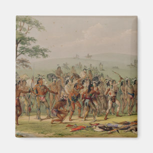 Mandan Archery Contest, c.1832 Magnet