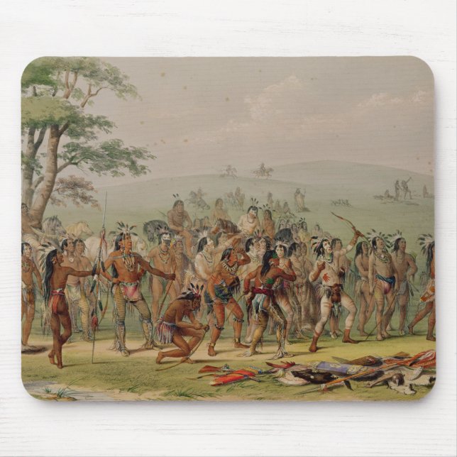 Mandan Bogenschießen-Wettbewerb, c.1832 Mousepad (Vorne)